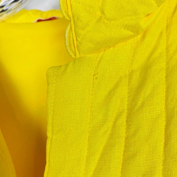 SEARS Yellow Quilted Housecoat Robe M VINTAGE - Picture 4 of 10